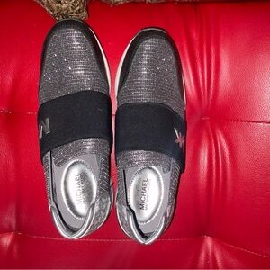 Michael Kors Men's Sparkle Sneakers - Black and Silver